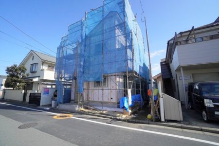 2月9日　小平市鈴木町１丁目９期　大工工事が進んでいます！